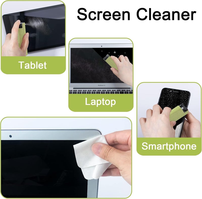 walrfid Screen Cleaner Touchscreen Mist Spray, Cleaning Kit for Electronic Smart Phone TV, Laptop, Tablet, PC, Computer LCD Flat Screens, Eyeglasses, Compatible with iPhone iPad MacBook Pro - Green - Image 4